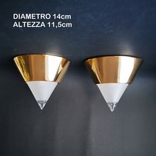 LAMPADA DA SOFFITTO IN OTTONE E VETRO – DUE UNITA’