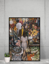 Poster Renato Guttuso La Vucciria 1974 Vintage Arte