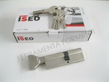 cilindro europeo Iseo R6 serratura porta cromo opaco con pomolo mm 65 70 80 90