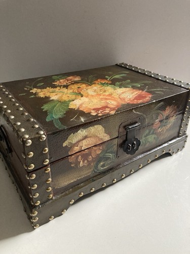 Scatola vintage dipinta mano - vintage,