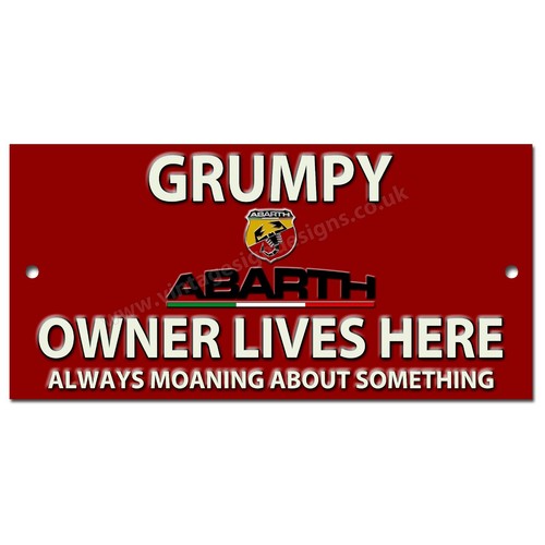 Insegna metallo grumpy fiat - insegna,