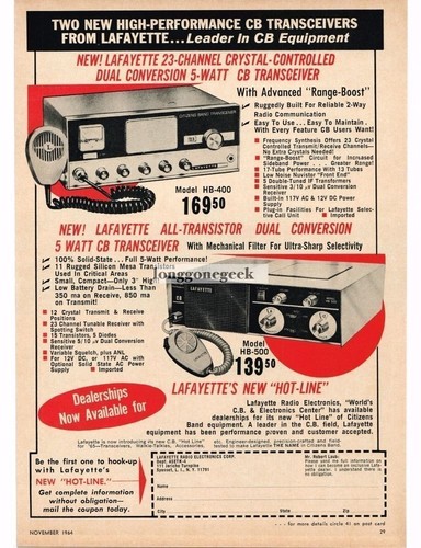 Pubblicità epoca radio cb - pubblicità, d'epoca
