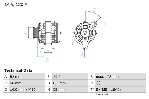Alternatore 0986049061 - alternatore,