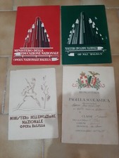 Lotto di 4 pagelle del periodo