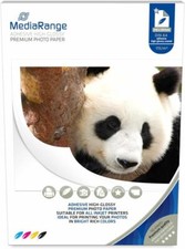 50 FOGLI CARTA FOTOGRAFICA A4 ADESIVA GLOSSY LUCIDA 115 GR. STAMPANTI INKJET 