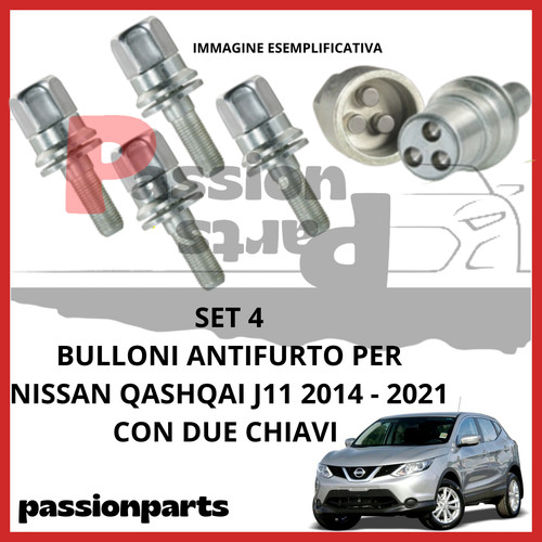Kit bulloni antifurto cerchi - 4,
