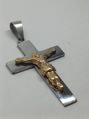 Ciondolo croce acciaio inox - croce,