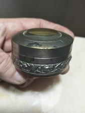 Antico Cofanetto porta Pillole Tabacco Gioielli 1850/1900 Bronzo Laminato