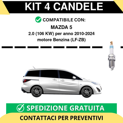 Kit candele per mazda 2 - kit,