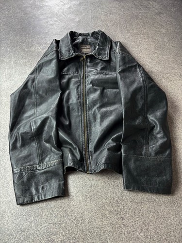 Giacca vintage nera vera - , pelle