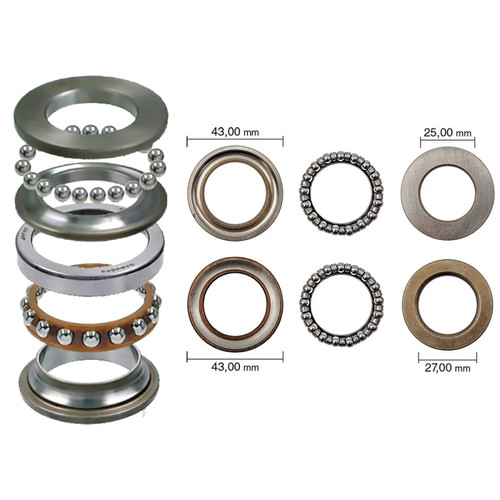 Kit cuscinetti sterzo ralle - cuscinetti,
