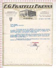 F7595 COMO LENNO CAMPO 1930 DOCUMENTO LEGNO MOBILI SERRAMENTI BRENNA FALEGNAME