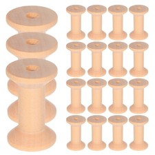  50 Bobine di Legno per Hobby Fai-da-Te, Fusti Vuoti Non Verniciati per Cucito,