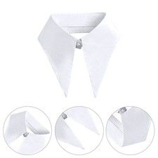  Colletto staccabile in chiffon bianco - Elegante colletto finto per camicia