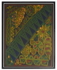 Luciano Lattanzi - Quadro Dipinto Olio Su Tela Arte Semantica Opera in Cornice