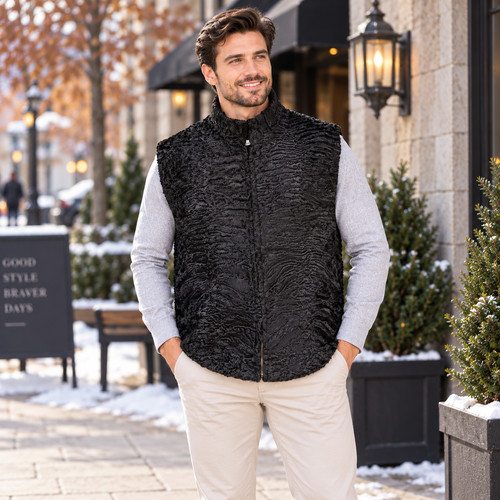 Gilet uomo vera pelliccia - , di