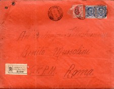 Busta  indirizzata a Benito Mussolini a S.P.P.M.