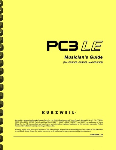 Kurzweil pc3le6 pc3le7 - kurzweil,