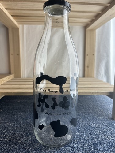 Over sized cow print glass - cow,
