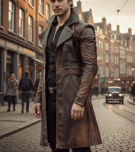 Trench coat uomo lungo - , marrone