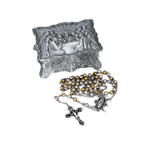 Collana rosario argento - collana,
