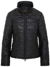 Giacca Puffer In Pelle Nera Da
