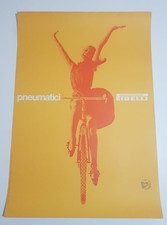 PNEUMATICI PIRELLI POSTER MANIFESTO PUBBLICITARIO MASSIMO VIGNELLI ORIGINALE