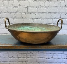 Fioriera vittoriana molto grande pesante in rame rivettato XIX secolo antica C.1880