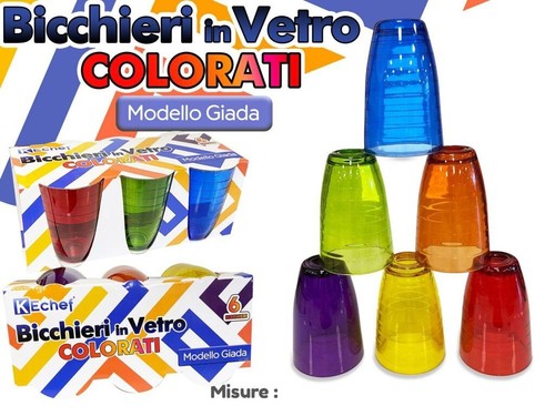 Set servizio pezzi - 6, bicchieri