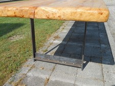 2 GAMBE TAVOLO in ferro pieno rinforzato stile INDUSTRIAL sez.8x1cm GTFTIR-06