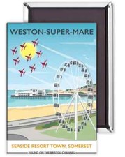 Frigo Magnetico Red Arrows Di Weston-Super-Mare Con Pier E Big Wheel