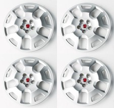 COPRICERCHI FIAT DOBLO' DAL 2014 CON 5 FORI 16" R16 COPPE RUOTA LOGO ROSSO 4PZ.