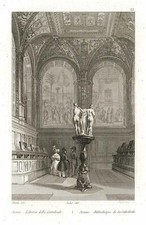 Stampa antica originale Siena