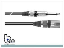 PROAUDIO PLAY12334L005BK CAVO MICROFONICO XLR MASCHIO-JACK MASCHIO MONO 0,5 MT 