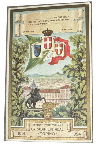 Cartolina 1924 carabinieri - cartolina,