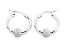 PAIR 9CT HALLMARKED WHITE GOLD