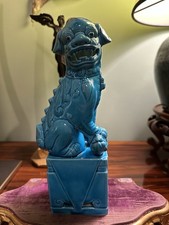 Cane Di Fo In Porcellana Blu