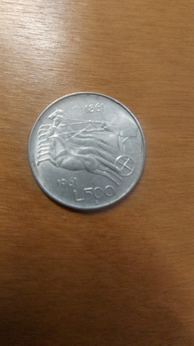 Moneta 500 lire bighe - lire,