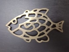 Sottopentola pesce ottone - sottopentola, in