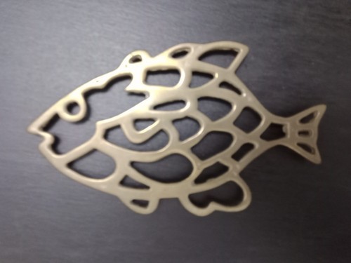 Sottopentola pesce ottone - sottopentola,