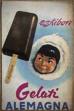 GELATI ALEMAGNA- Eskibon - Cartonato rigido originale pubblicitario - ' 50 -