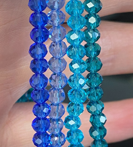 Perle vetro mix blu 8 - mix,
