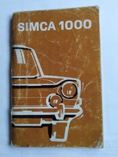 SIMCA  1000 / RALLYE  LIBRETTO USO MANUTENZIONE   ITALIANO       (653)