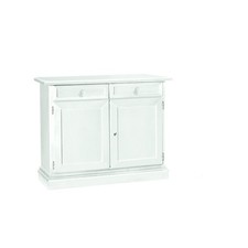 Mar.c.a. Design Credenza 2 Porte 2 Cassetti Arte Povera Bianco Opaco