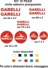 adesivi Garelli vinile prespaziati  10 pz   auto moto caschi