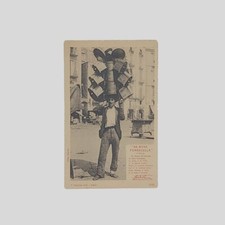 cartolina Napoli costumi Na bona fornacella con versi di Ferdinando Russo NV