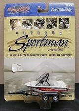 Raro rimorchio barca artigianale corretto sportivo all'aperto ERTL pressofuso 1/32 NOS blister 