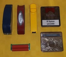 LOTTO MACCHINETTA PER SIGARETTE ROLLATORE PER CARTINE E PORTASIGARETTE