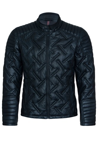 Uomo nero piumino biker giacca - uomo,