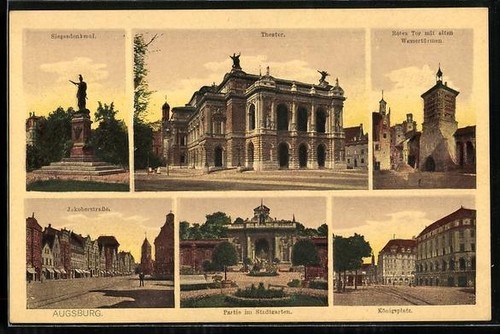Cartolina augusta monumento - cartolina,